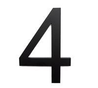 Numero Civico Esterno 10cm Modern House Number Porta Indirizzo Home Cassetta postale Numeri for il numero di casa digitale Segno esterna 4 pollici. # 0-9 matteblack(4)