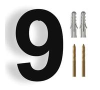 Numero Civico Esterno 15/20/25/30cm Stainless Steel House Number Silver Address Sign 0-9 Huisnummer Outdoor Numbers Home Numeros Casa Exterior Big(Black No.9,15cm)