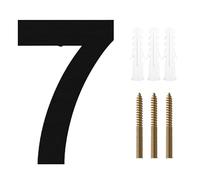 Numero Civico Esterno 6/8/10 In acciaio inox galleggiante numero civico 20 cm nero cartello indirizzo #0-9 lettere grandi targhe moderne for porte casa esterno Numeri Civici Esterni(7,6inch 15.2cm)