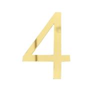 Numero Civico Esterno Adesivo Con Numero Civico 3D, Targa In Plastica Autoadesiva, Numerica, Cassetta Postale, Appartamento, Della Stanza Dell'hotel, Adesivi For La Casa Moderna(Gold 4)