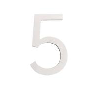 Numero Civico Esterno Adesivo Con Numero Civico 3D, Targa In Plastica Autoadesiva, Numerica, Cassetta Postale, Appartamento, Della Stanza Dell'hotel, Adesivi For La Casa Moderna(White 5)
