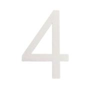 Numero Civico Esterno Adesivo Con Numero Civico 3D, Targa In Plastica Autoadesiva, Numerica, Cassetta Postale, Appartamento, Della Stanza Dell'hotel, Adesivi For La Casa Moderna(White 4)