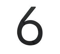 Numero Civico Esterno Adesivo Con Numero Civico 3D, Targa In Plastica Autoadesiva, Numerica, Cassetta Postale, Appartamento, Della Stanza Dell'hotel, Adesivi For La Casa Moderna(Black 6)