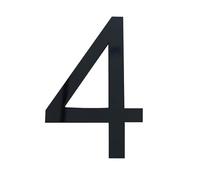 Numero Civico Esterno Adesivo Con Numero Civico 3D, Targa In Plastica Autoadesiva, Numerica, Cassetta Postale, Appartamento, Della Stanza Dell'hotel, Adesivi For La Casa Moderna(Black 4)