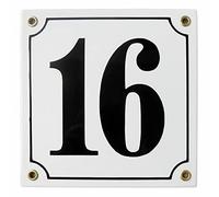 Numero Civico Esterno con Indirizzo - 15x15 cm - Targhe Personalizzate in Ceramica (Bianco)