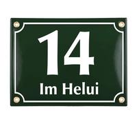 Numero Civico Esterno con Indirizzo - 15x20 cm - Targhe Personalizzate in ceramica - Verde