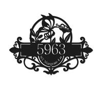 Numero Civico Esterno Farfalle Sui Fiori Numeri Civici Da Esterno Metallo Regali Di Natale Originali Insegna Personalizzata Esterno Elegante Targhetta Numero Civico Esterno Personalizzato