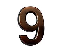 Numero Civico Esterno Galleggianti 10 cm Bronzo Digitale Porta Dell'hotel Numero di Targa for Camera D'albergo Supporto Adesivo Punto Trafilatura Galvanizzata(9)