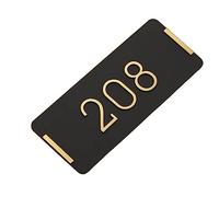 Numero Civico Esterno Galleggianti Targa for porta moderna Segno del negozio Personalizza il numero civico Cognome Indirizzo Lettera l'hotel ristorante(Gold,20x8cm)