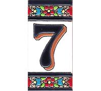 Numero civico esterno. Numeri civici esterni. Numero civico esterno moderno. Numero civico esterno ceramica. Nomi, indirizzi e segnaletica. Fatto a mano (Numero Sette "7")