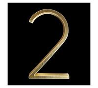 Numero Civico Esterno,Numeri Civici Ottone 125 millimetri di galleggiamento dorata moderna Casa Numero raso Numbers portello domestico DOMICILIO House Digital Esterni Iscriviti Piatti 5 IN.# 0-9(2)