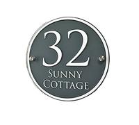 Numero Civico Esterno Personalizza Casa moderna Indirizzo Placca Plaque Numero dei segni Nome Piatti effetto vetro acrilico(Type 16,14cm x 20cm)
