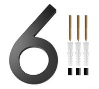 Numero civico galleggiante da esterno da 12,7 cm con design con ombre nere per un maggiore fascino e visibilità (6)