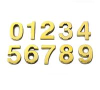 Numero Civico House Number Outdoor Sticker Apartment Self Adhesive Digits Hotel Office Address Residential Door Plate Number On The Front Door(Golden,75x50 mm,Number 3)