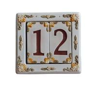 Numero civico in ceramica da esterni blu o marrone componibile personalizzabile