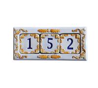Numero civico in ceramica per esterni blu o rosso componibile personalizzabile