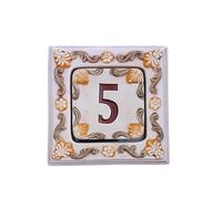 Numero civico in ceramica per esterni blu o rosso componibile personalizzabile