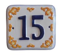 Numero civico in ceramica targa da esterno blu dal 10 al 99 casa villa