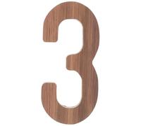 Numero Civico in Legno Noce Scuro, Cifra 3d Grande per Esterni
