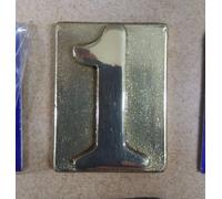 NUMERO CIVICO IN OTTONE LUCIDO "0" ALUBOX, ALTISSIMA QUALITA'