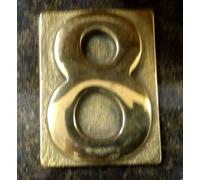 NUMERO CIVICO IN OTTONE LUCIDO "8" ALUBOX, ALTISSIMA QUALITA'