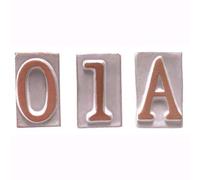 Numero Civico In Terracotta "E" Cm.8,5H 10 Pz