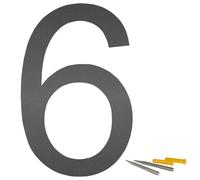 Numero Civico Lettere Acciaio INOX Arial Antracite 0 - 9 a/b 20cm V2aox