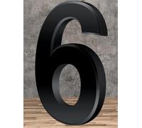 Numero civico moderno, numero civico da 4 pollici, numero civico never rust di alta qualità, effetto 3D, numero civico perfetto per la porta con no drilling.(6)