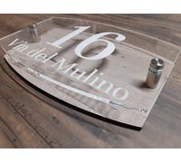 NUMERO CIVICO MODERNO PERSONALIZZATO PLEXIGLASS