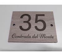 NUMERO CIVICO MODERNO PERSONALIZZATO RESINA PIETRA