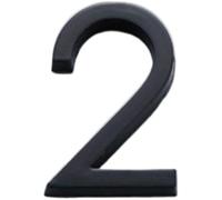 Numero Civico Numeri Civici 1pc 100mm 3.9" Numero di porta moderno Adesivo autoadesivo nero for cassetta postale, indirizzo esterno Appartamento Ufficio Camera d'albergo(2)