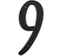 Numero Civico Numeri civici 1pc 101mm Numero civico in metallo da 4 pollici in lega di alluminio nero porta Indirizzo della cassetta postale Segno esterno #0-9(9)