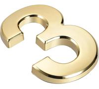 Numero Civico Numeri civici Numero civico autoadesivo in plastica ABS da 3,94 pollici 0/3 for il cartello dell'indirizzo della cassetta postale dell'hotel(Gold)
