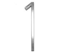 numero civico, Numero civico in argento da 12 cm, lettere n. 0-9(Satin Nickel 1)