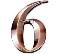 Numero Civico Numero di casa autoadesivo 3D Cartello esterno Cifra Appartamento Hotel Ufficio Indirizzo Targa stradale Adesivi(Bronze,6)