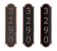 Numero civico personalizzato in metallo, acrilico, 7,6 x 30,5 cm, cartello personalizzato per casa/strada/cammino/portalettere, argento classico, vintage, ottone antico, regalo per inaugurazione casa