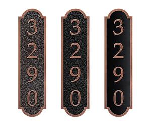 Numero civico personalizzato in metallo, acrilico, 7,6 x 30,5 cm, cartello personalizzato per casa/strada/cammino/portalettere, argento classico, vintage, ottone antico, regalo per inaugurazione casa