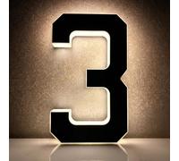 Numero Civico Solare, Numero civico illuminato a energia solare da 12/17/23 cm, indirizzo esterno, insegna luminosa a LED, decorazione per la casa per la casa e il giardino(3,23cm)