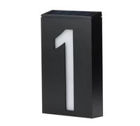 Numero Civico Solare, Numero civico solare a LED Indirizzo esterno Segnale luminoso Esterno Numeri luminosi piatti digitali Villa personalizzata per la casa e il giardino(Number-1)