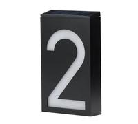 Numero Civico Solare, Numero civico solare Indirizzo esterno Segnale di luminescenza a LED esterna Strada digitale per la casa e il giardino(Number-2)