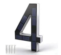 Numero Civico Solare, Segnale Di Indirizzo A LED Con Luce Solare Per Numero Civico Da 12 Cm Esterni per la casa e il giardino