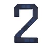 Numero Civico Solare, Sensore di luce Segno della casa Indirizzo principale moderno Numero solare Numeri impermeabili per esterni per la casa e il giardino(2)