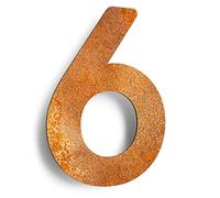 Numero civico vintage 6 - resistente alle intemperie - compreso il materiale di montaggio - N.06.R