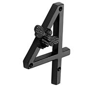 Numéro civique en Ottone avec motif une forme de singe | Targhe moderne par porte de 12,7 cm | numéro de domicile, en fer noir de 0 à 9 (4)