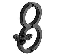 Numéro civique en Ottone avec motif une forme de singe | Targhe moderne par porte de 12,7 cm | numéro de domicile, en fer noir de 0 à 9 (8)