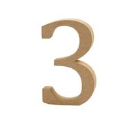 Numero decorativo - Legno massiccio - Marrone - Interno