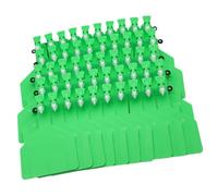 Numero delle orecchie del bestiame, TPU Blank One-Piece Z Type Livestock Ear Tag Pack Of 50 Or 100 Pieces Multicolor(Green,50pcs)