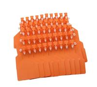 Numero delle orecchie del bestiame, TPU Blank One-Piece Z Type Livestock Ear Tag Pack Of 50 Or 100 Pieces Multicolor(Oranje,100pcs)