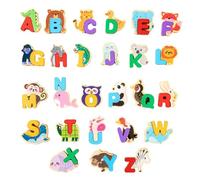 Numero Di Alfabeto In Legno - Puzzle In Legno Per Bambino | Game Educativo Incantesimo | Puzzle Di Abbinamento Per Animali Da 26 Pezzi Strumento Di Apprendimento Precoce Per Lo Sviluppo Cognitivo E Le