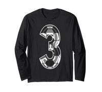 Numero di Calcio #3 Giocatore Preferito Il più Grande Fan Maglia a Manica